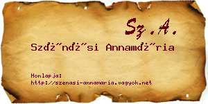 Szénási Annamária névjegykártya